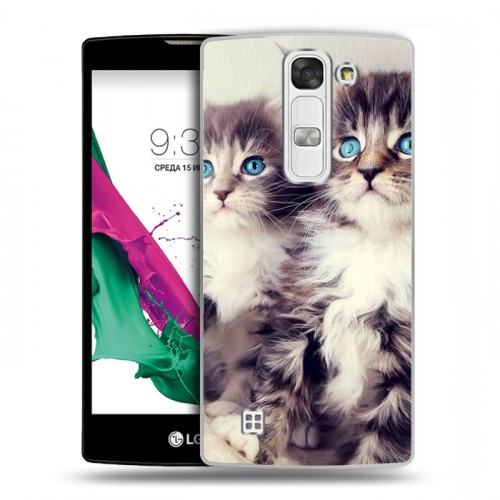 Дизайнерский пластиковый чехол для LG G4c Котята
