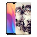 Дизайнерский силиконовый с усиленными углами чехол для Xiaomi RedMi 8A Котята