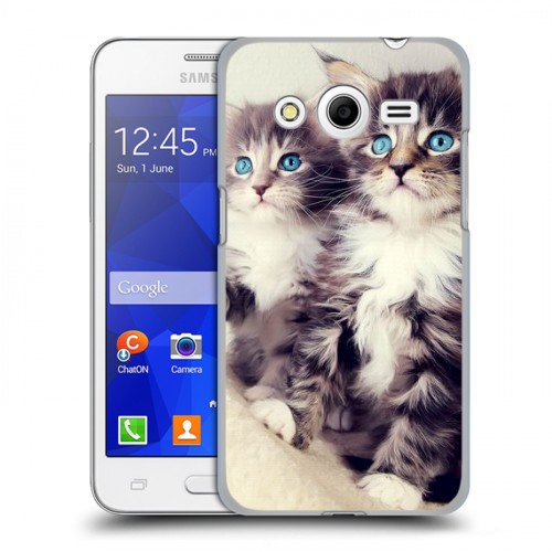 Дизайнерский пластиковый чехол для Samsung Galaxy Core 2 Котята