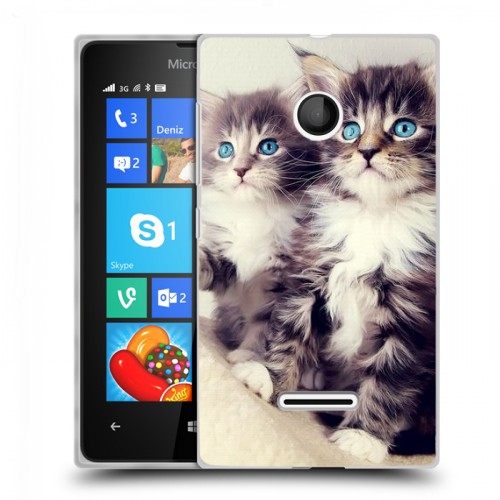 Дизайнерский пластиковый чехол для Microsoft Lumia 435 Котята