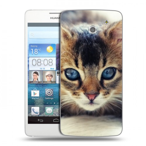 Дизайнерский пластиковый чехол для Huawei Ascend D2 Котята