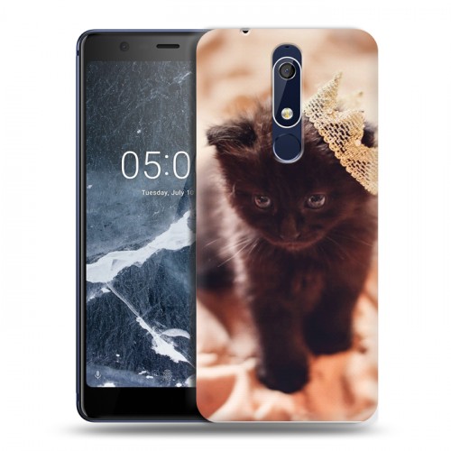 Дизайнерский пластиковый чехол для Nokia 5.1 Котята