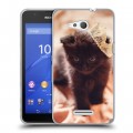 Дизайнерский пластиковый чехол для Sony Xperia E4g Котята