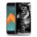 Дизайнерский пластиковый чехол для HTC 10 Котята