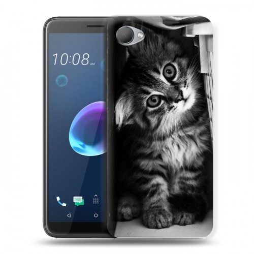 Дизайнерский пластиковый чехол для HTC Desire 12 Котята