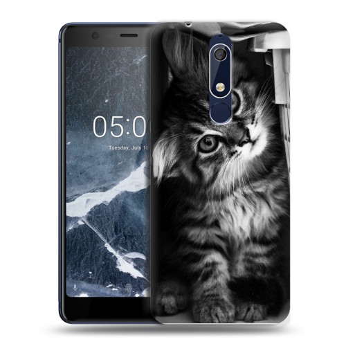 Дизайнерский пластиковый чехол для Nokia 5.1 Котята