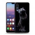 Дизайнерский силиконовый с усиленными углами чехол для Huawei P20 Pro Кошки