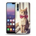 Дизайнерский силиконовый с усиленными углами чехол для Huawei P20 Pro Кошки