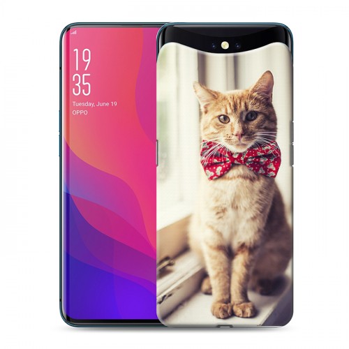 Дизайнерский силиконовый чехол для OPPO Find X Кошки