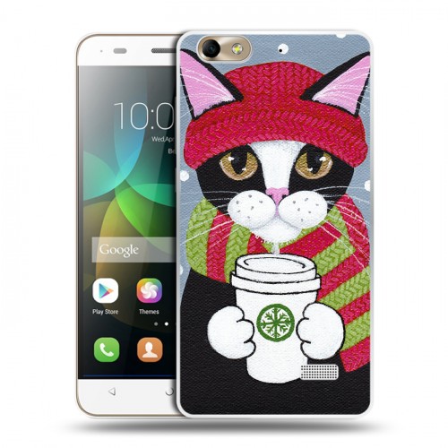 Дизайнерский пластиковый чехол для Huawei Honor 4C Кошки