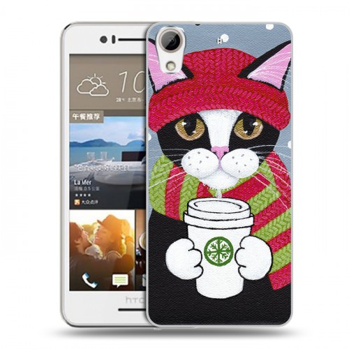 Дизайнерский пластиковый чехол для HTC Desire 728 Кошки