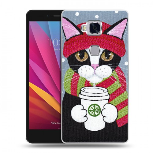 Дизайнерский силиконовый чехол для Huawei Honor 5X Кошки