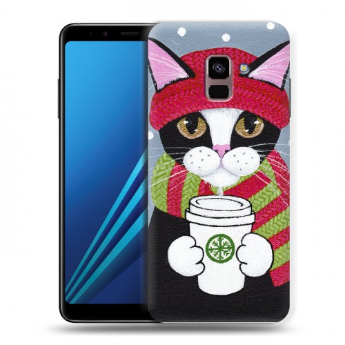 Дизайнерский пластиковый чехол для Samsung Galaxy A8 Plus (2018) Кошки