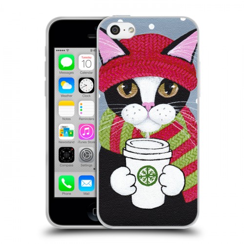 Дизайнерский пластиковый чехол для Iphone 5c Кошки