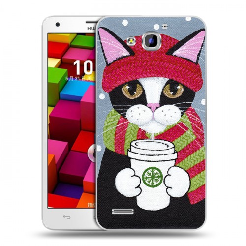 Дизайнерский пластиковый чехол для Huawei Honor 3x Кошки