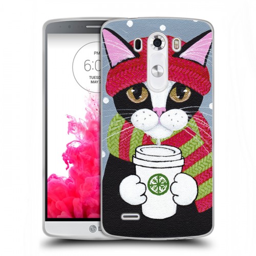 Дизайнерский силиконовый чехол для LG G3 (Dual-LTE) Кошки