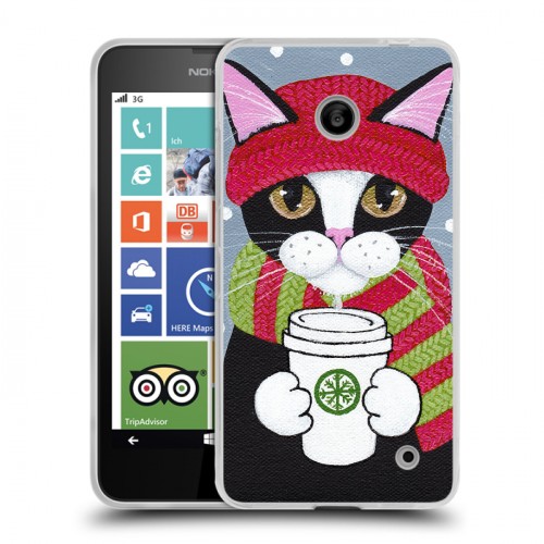 Дизайнерский пластиковый чехол для Nokia Lumia 630/635 Кошки