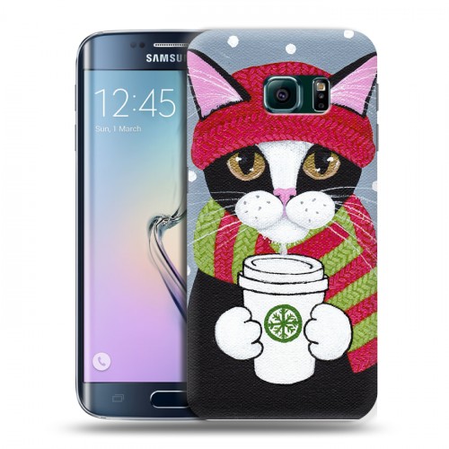 Дизайнерский пластиковый чехол для Samsung Galaxy S6 Edge Кошки