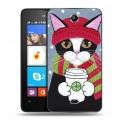 Дизайнерский силиконовый чехол для Microsoft Lumia 430 Dual SIM Кошки