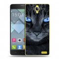 Дизайнерский пластиковый чехол для Alcatel One Touch Idol X Кошки