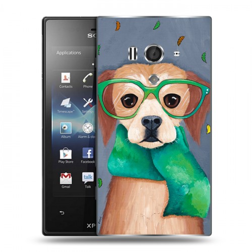 Дизайнерский силиконовый чехол для Sony Xperia acro S Собаки