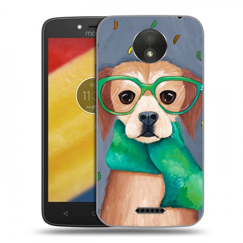 Дизайнерский пластиковый чехол для Motorola Moto C Plus Собаки