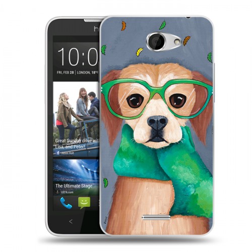 Дизайнерский пластиковый чехол для HTC Desire 516 Собаки
