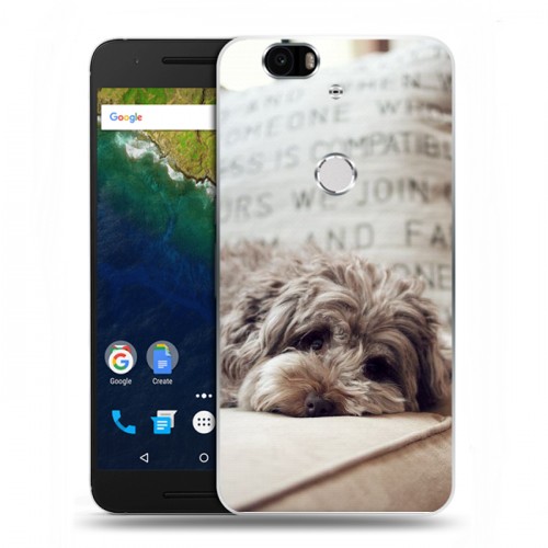 Дизайнерский силиконовый чехол для Google Huawei Nexus 6P Собаки