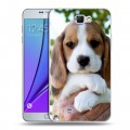 Дизайнерский пластиковый чехол для Samsung Galaxy Note 2 Щенки