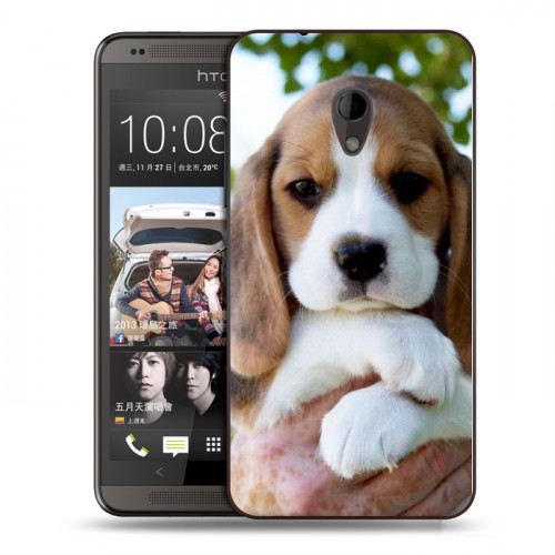 Дизайнерский силиконовый чехол для HTC Desire 700 Щенки