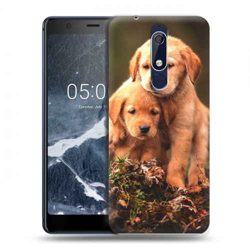 Дизайнерский пластиковый чехол для Nokia 5.1 Щенки