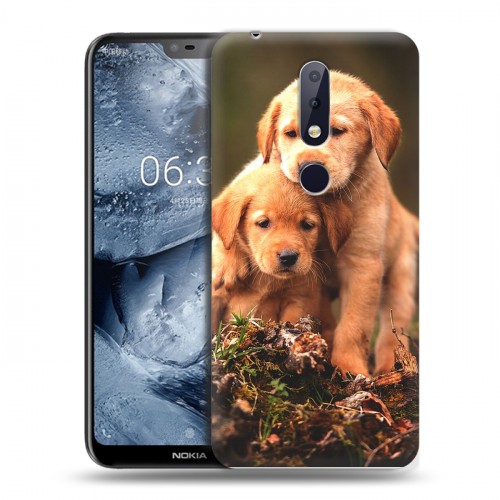 Дизайнерский силиконовый чехол для Nokia 6.1 Plus Щенки