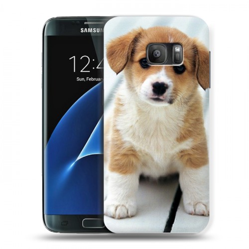 Дизайнерский силиконовый с усиленными углами чехол для Samsung Galaxy S7 Щенки
