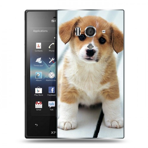 Дизайнерский пластиковый чехол для Sony Xperia acro S Щенки