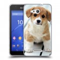 Дизайнерский пластиковый чехол для Sony Xperia E4g Щенки