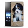 Дизайнерский пластиковый чехол для Sony Xperia TX Щенки