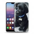 Дизайнерский силиконовый с усиленными углами чехол для Huawei P20 Pro Щенки