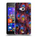 Дизайнерский пластиковый чехол для Microsoft Lumia 540 Павлины