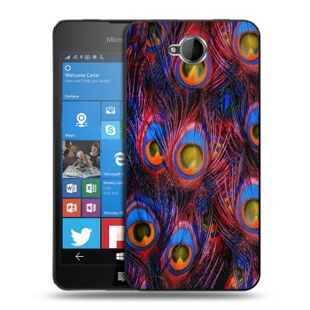 Дизайнерский силиконовый чехол для Microsoft Lumia 650 Павлины (на заказ)