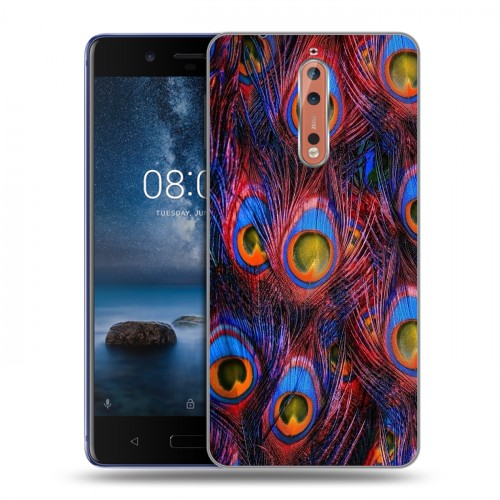 Дизайнерский пластиковый чехол для Nokia 8 Павлины