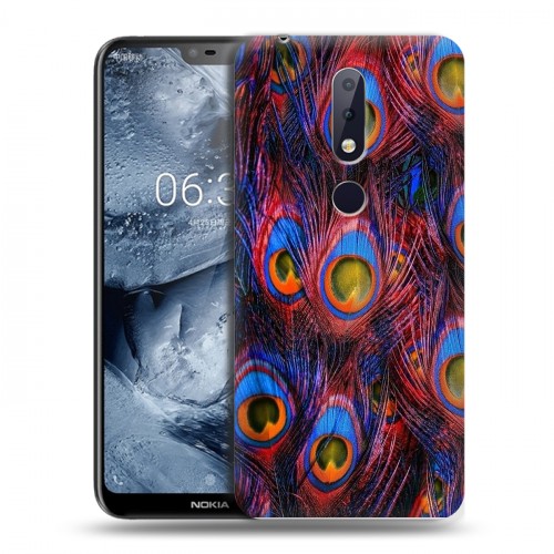 Дизайнерский силиконовый чехол для Nokia 6.1 Plus Павлины