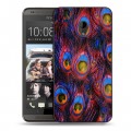 Дизайнерский пластиковый чехол для HTC Desire 700 Павлины