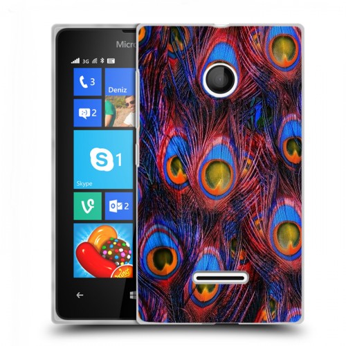 Дизайнерский пластиковый чехол для Microsoft Lumia 435 Павлины