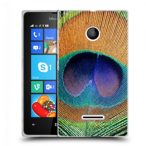 Дизайнерский пластиковый чехол для Microsoft Lumia 435 Павлины