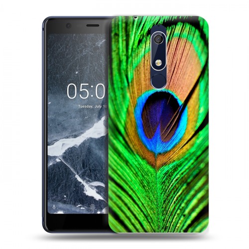 Дизайнерский пластиковый чехол для Nokia 5.1 Павлины