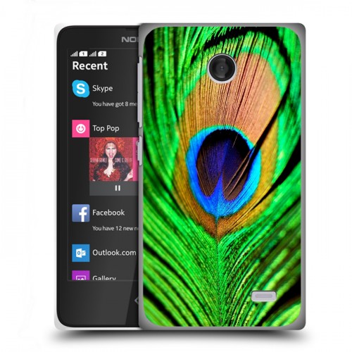 Дизайнерский пластиковый чехол для Nokia X Павлины