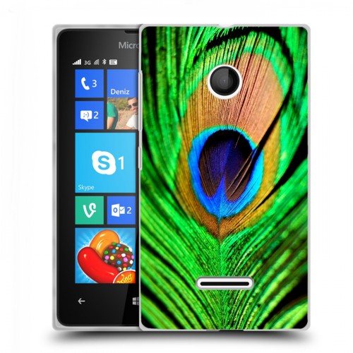 Дизайнерский пластиковый чехол для Microsoft Lumia 435 Павлины