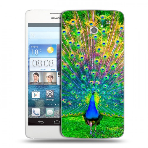 Дизайнерский пластиковый чехол для Huawei Ascend D2 Павлины