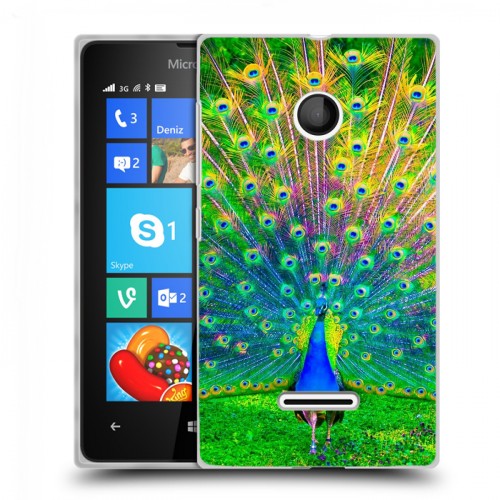 Дизайнерский пластиковый чехол для Microsoft Lumia 435 Павлины