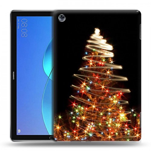 Дизайнерский силиконовый чехол для Huawei MediaPad M5 Lite Новогодняя елка